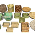 Various Woven Storage Baskets In Different Functional Designs For Home Organization