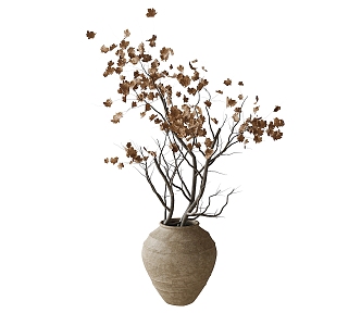 Quiet Wind Vase Flower Art 3d model