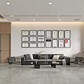 Modern Office Interior With Large Windows City View Wooden Furniture And Desk Chairs