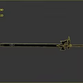Medieval Long Blade Sword With Metallic Shiny Surface And Ornate Hilt On Dark Background