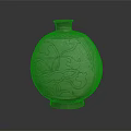 Elegant Ceramic Vase With Intricate Floral Patterns And Classic Design 3d model