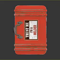 Red Tool Case For Daily Necessities With Work Case Label And Metal Locks