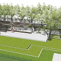 Modern Gallery Frame Landscape Gallery Frame Special-shaped Landscape Gallery Frame Hollow Landscape Gallery Frame Landscape Node Street Square 3d model