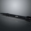 Black Military Missile Weapon with C4 Marking and Tactical Aerodynamic Design