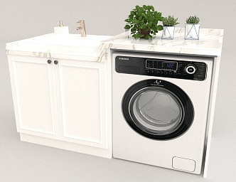 Washing machine laundry pool 3d model