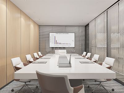 Modern Meeting Room Meeting Table and Chair model