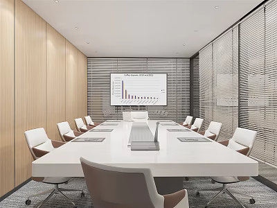 Modern Meeting Room Meeting Table and Chair 3d model