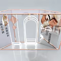 Stylish Photo Spot With Rose Gold Frame Geometric Shapes Arched Doorway And 2D Abstract Experience