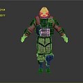 Detailed Futuristic Sci Fi Armored Suit With Helmet And Body Design Elements 3d model
