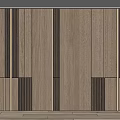 Elegant Modern Wooden Wall Paneling With Vertical Grooves And Seamless Joints