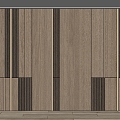 Modern wood veneer modeling background wall wall decorative wall panel 3d model