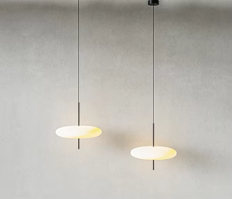 Paper lamp round lamp art chandelier dining room lamp bar ceiling lamp single point chandelier 3d model