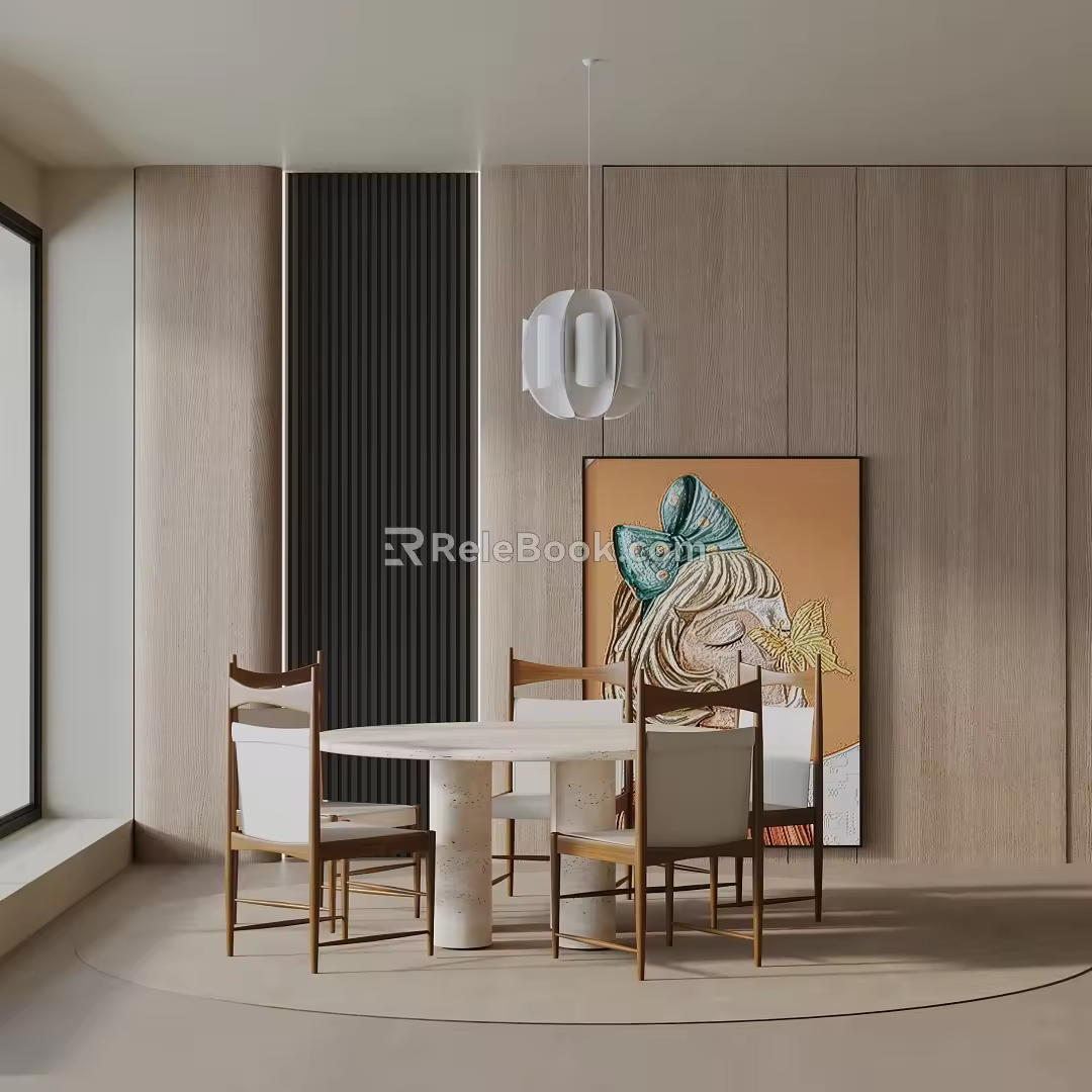 Modern dining table 3d model