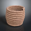 Handmade Brown Woven Basket With Rope Texture For Home Storage Decor