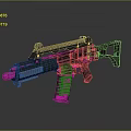 Tactical Black Combat Rifle With Scope Detachable Magazine And Ergonomic Stock