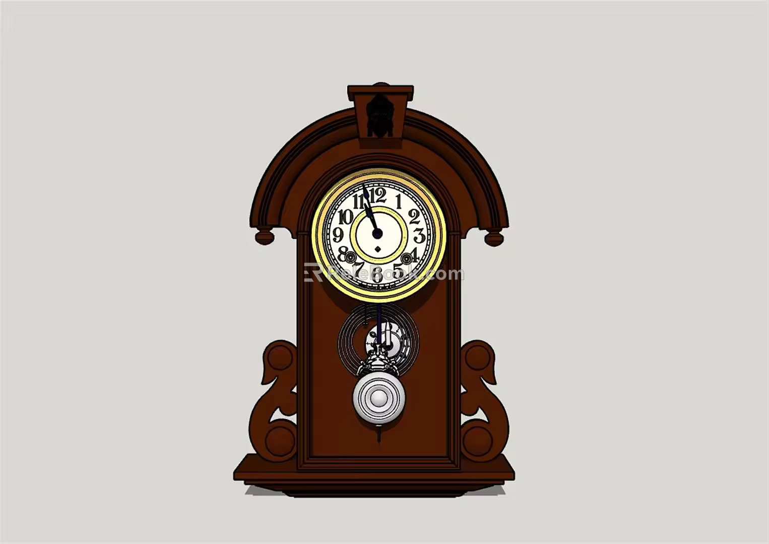 European-style clock classical antique clock 3d model