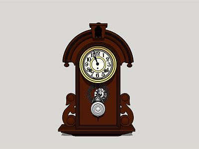 European-style clock classical antique clock model