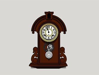 European-style clock classical antique clock 3d model