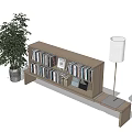 Modern Bookcase Simple Bookcase 3d model