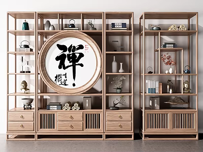 New Chinese-style Antique Rack Antique Rack Combination 3d model