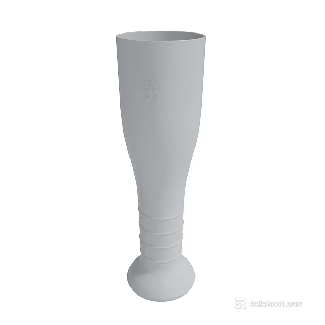 White Recycling Container With Durable Design Suitable For Home And Office Spaces 3d model 