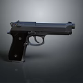 Black Handgun With Modern Design And Metal Construction Sleek Appearance Isolated On Dark Background