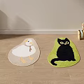 Cute Shaped Rugs Featuring Duck and Black Cat Designs for Home Living Room Floor Decor