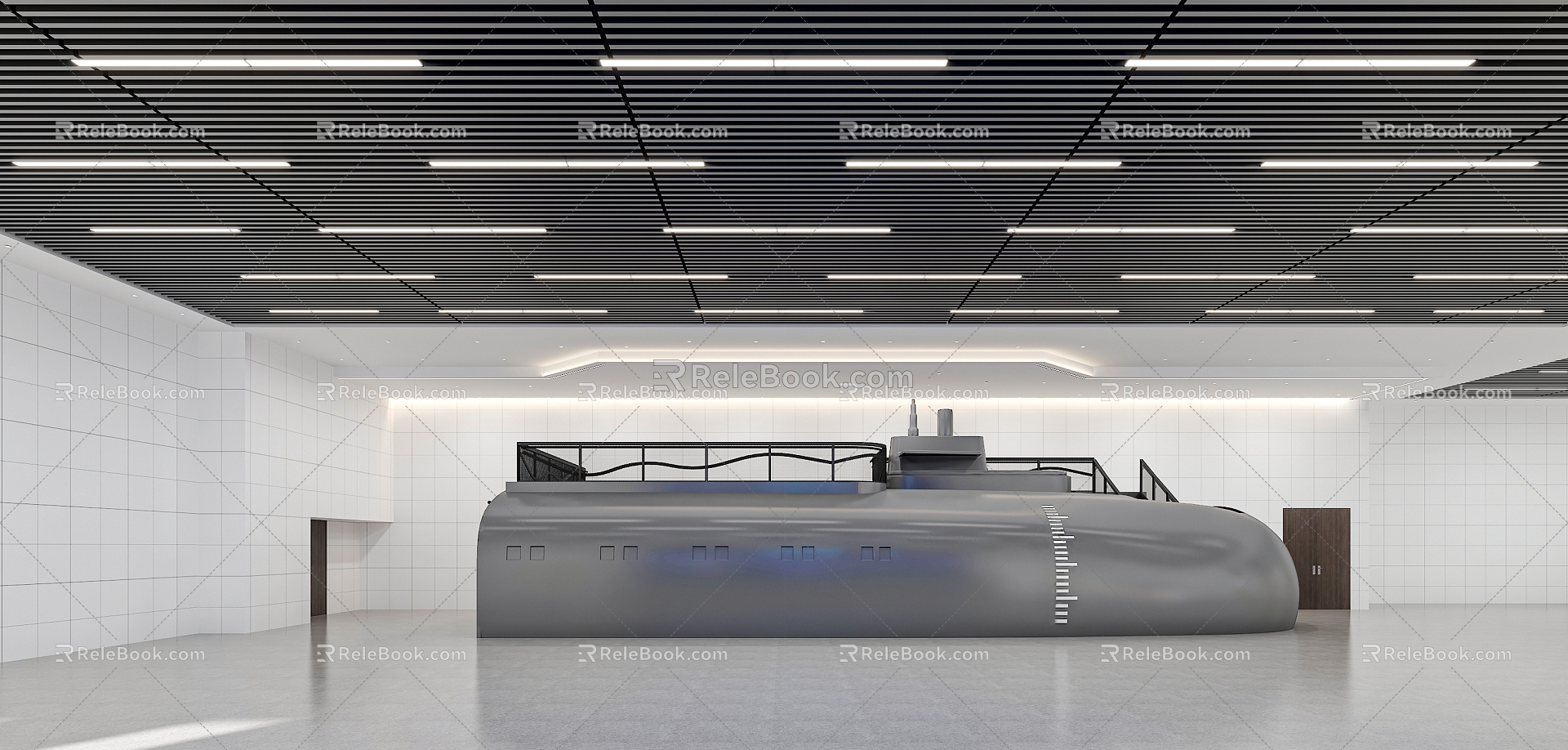 modern submarine experiment module 3d model