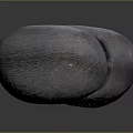 Split Coconut With Textured Surface And Visible Inner Part On Gray Background