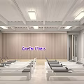 CoreZen Fitness Mall Store Pilates Studio Featuring Neatly Arranged Reformer Equipment Bright Interior
