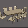 Classical European Style Armchairs With Carved Legs Patterned Fabric For Dining Room Long Table