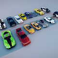 Colorful Various Car Models Including Sports Cars And SUVs On