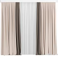 Premium Fabric Curtains In Beige White Brown For Elegant Home Interior