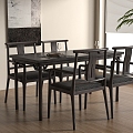 New Chinese Dining Table and Chair Combination 3d model