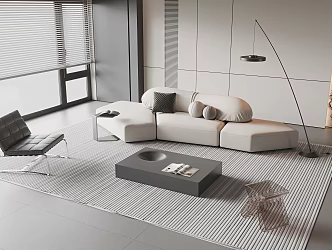 Sofa Coffee Table Combination Multi-person Sofa Coffee Table Single Casual Chair Lazy Sofa Gold 3d model