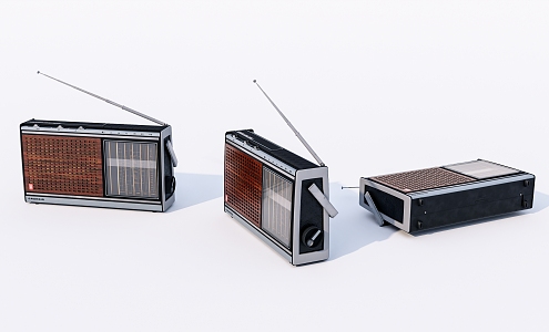 modern radio old radio equipment old objects 3d model