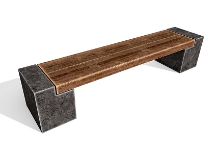 Modern seat bench 3d model