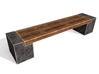 Modern seat bench 3d model