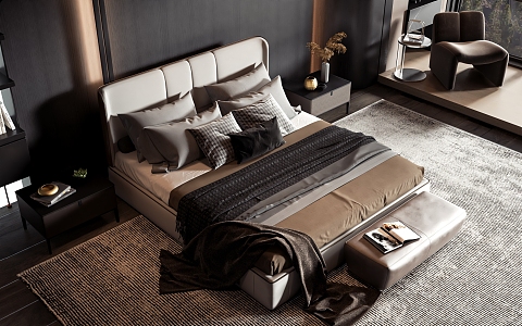 Style Commodity Bed 3d model