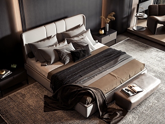 Style Commodity Bed 3d model