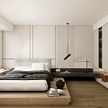 Minimalist Tatami Bedroom Interior With Wooden Platform Bed Natural Light And Storage Space