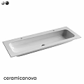Modern White Rectangular Ceramic Washbasin With Smooth Surface And Drainage Hole