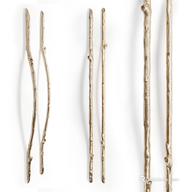 Modern Golden Branch Like Wall Lamp For Elegant Home Interior Decoration 3d model 