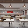 Fast food restaurant Modern restaurant 3d model