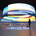 Advanced Computer Driven Circular Display Enabling Immersive Interactive Visual Experience With Multiple Users 3d model