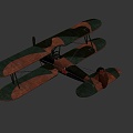 Russian Soviet biplane 3d model