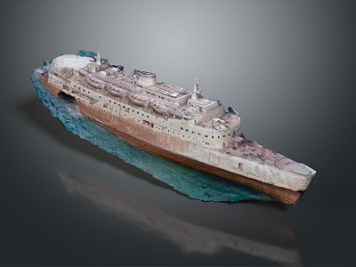 Modern cruise ship giant cruise ship luxury cruise ship large cruise ship 3d model