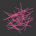 Modern Linear Design Chandelier With Metal Rods And Illuminated Light Features