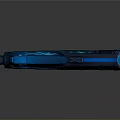 Futuristic Blue Sci Fi Gun With Glowing Patterns And Intricate Design Details