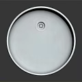 Sleek Modern Silver Round Wash Basin With Smooth Surface And Reflection 3d model